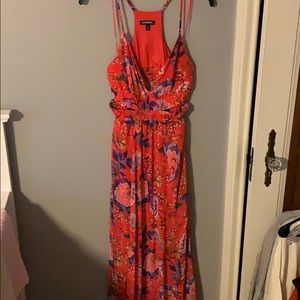 Red Floral Maxi Dress